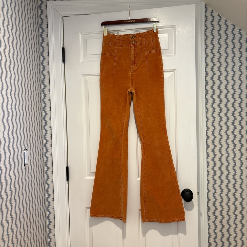 We The Free Burnt Orange Corduroy Pants